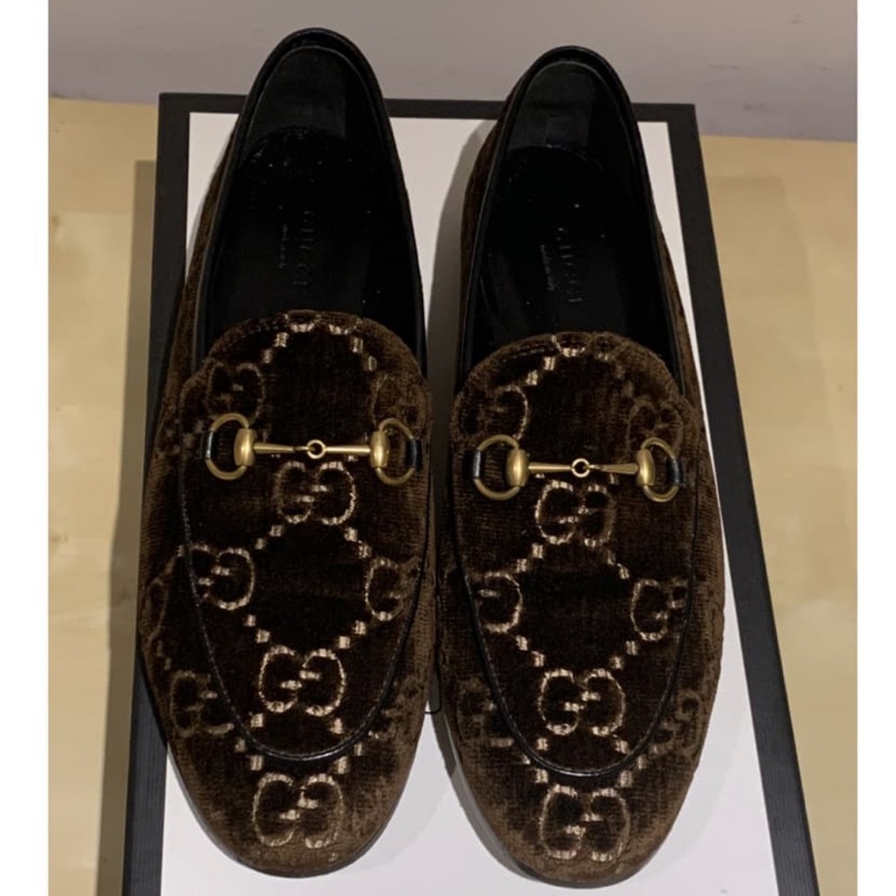 Gucci Velour Jordaan Loafer